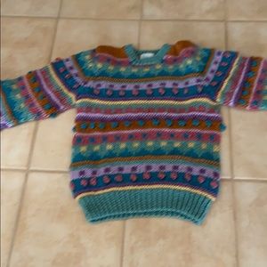 Multi-colored, multi-textured sweater